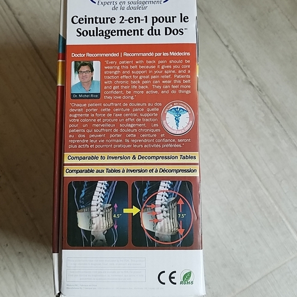 LIKE NEW Dr. Ho's 2-in-1 Back Relief Belt - Picture 4 of 8